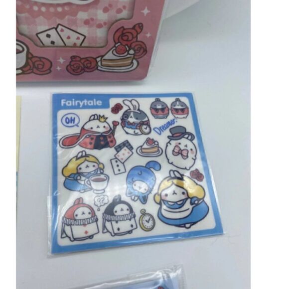 NWT Molang Alice in Wonderland Cosplay 3D Notebook & Sticker Bundle - Picture 8 of 11